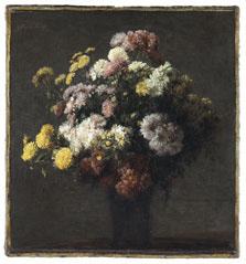 Henri Fantin-Latour Crisantemos en un florero France oil painting art